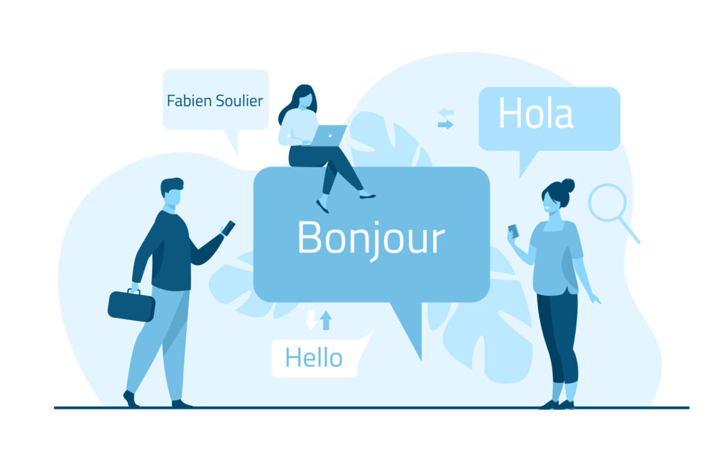 cartoon bonjour hola hello